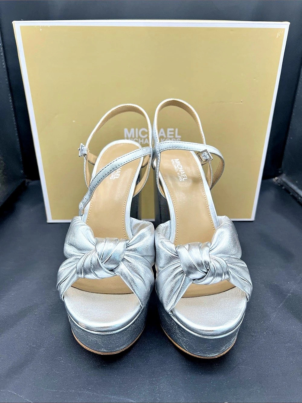 Michael Kors Silver Platform Heels